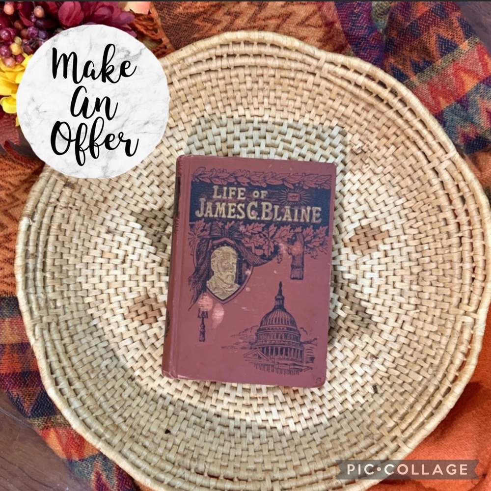 1893 Vintage Red Hardcover Tabletop Book